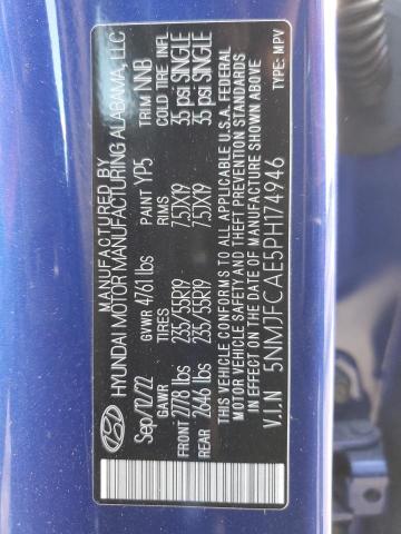 Photo 14 from auction – 2023 HYUNDAI TUCSON SEL with VIN 5NMJFCAE5PH174946