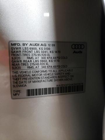Photo 14 from auction – 2010 AUDI Q7 PRESTIG with VIN WA1DVAFE4AD003676