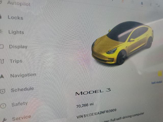 Photo 9 from auction – 2022 TESLA MODEL 3 with VIN 5YJ3E1EA2NF163909
