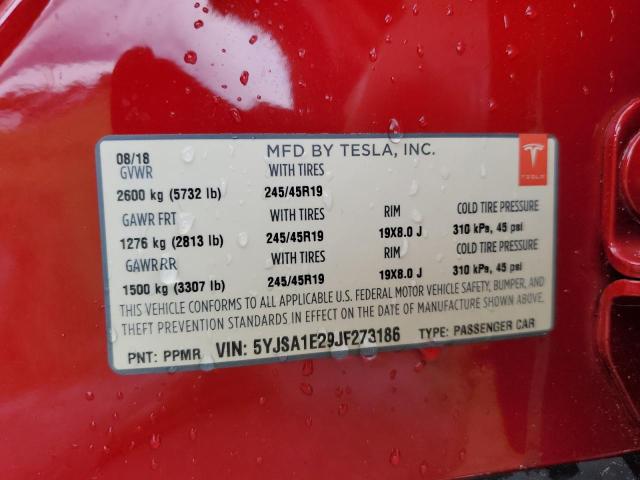 Photo 14 from auction – 2018 TESLA MODEL S with VIN 5YJSA1E29JF273186