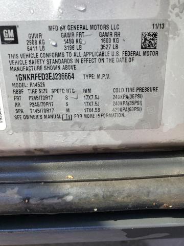 Photo 14 from auction – 2014 CHEVROLET TRAVERSE L with VIN 1GNKRFED3EJ236664