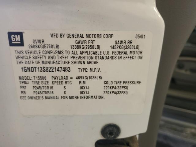 Photo 14 from auction – 2002 CHEVROLET TRAILBLAZE with VIN 1GNDT13S822147483