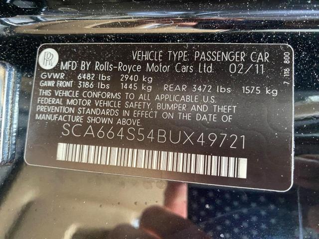 Photo 10 from auction – 2011 ROLLS-ROYCE GHOST with VIN SCA664S54BUX49721