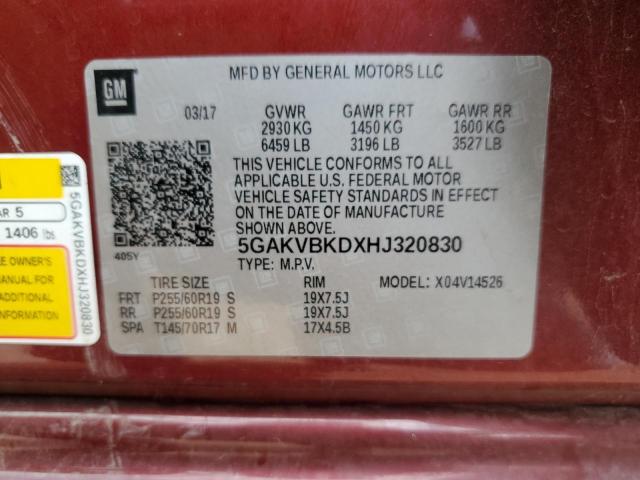 Photo 14 from auction – 2017 BUICK ENCLAVE with VIN 5GAKVBKDXHJ320830
