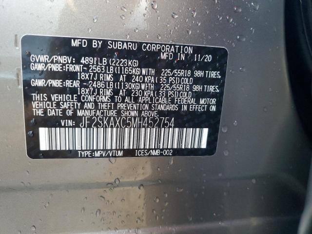 Photo 14 from auction – 2021 SUBARU FORESTER T with VIN JF2SKAXC5MH452754