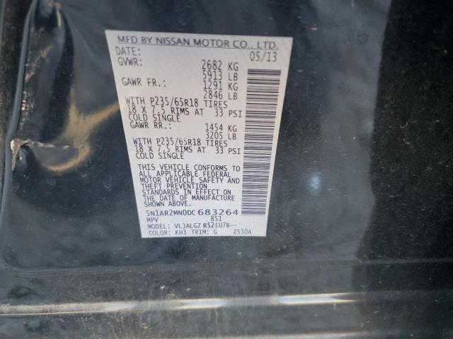 Photo 14 from auction – 2013 NISSAN PATHFINDER with VIN 5N1AR2MN0DC683264