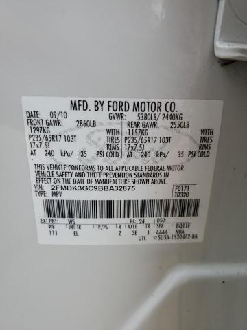 Photo 14 from auction – 2011 FORD EDGE SE with VIN 2FMDK3GC9BBA32875