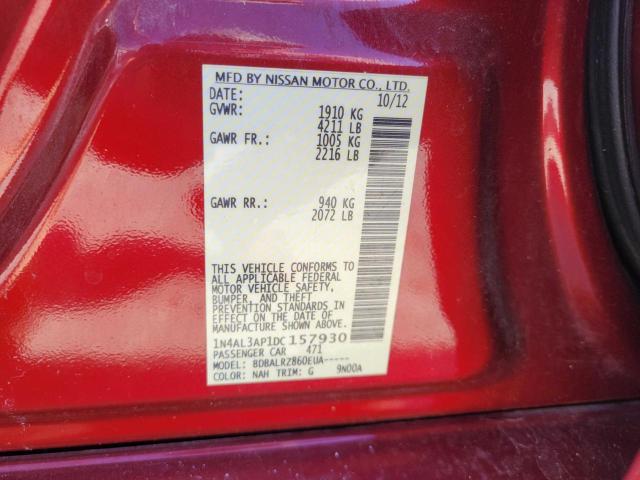Photo 10 from auction – 2013 NISSAN ALTIMA 2.5 with VIN 1N4AL3AP1DC157930