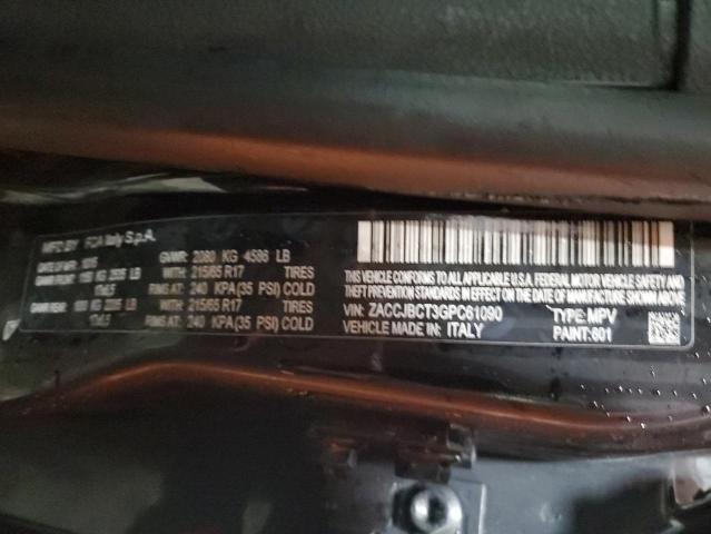 Photo 14 from auction – 2016 JEEP RENEGADE T with VIN ZACCJBCT3GPC61090