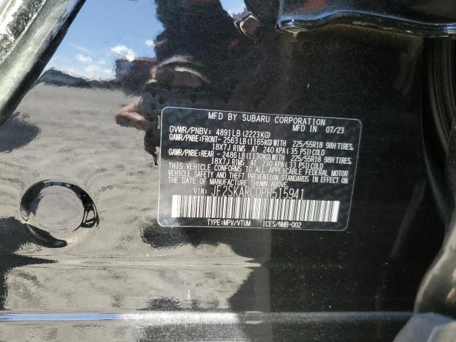 Photo 14 from auction – 2023 SUBARU FORESTER T with VIN JF2SKARC0PH515941
