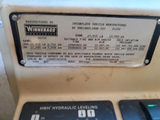 Photo 10 from auction – 2002 WINNEBAGO CAMPER with VIN 4UZAAHAK82CK94518