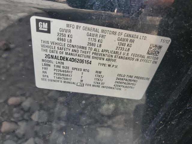 Photo 14 from auction – 2013 CHEVROLET EQUINOX LT with VIN 2GNALDEK4D6206164
