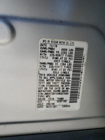 Photo 14 from auction – 2017 NISSAN ROGUE S with VIN JN8AT2MT0HW387898