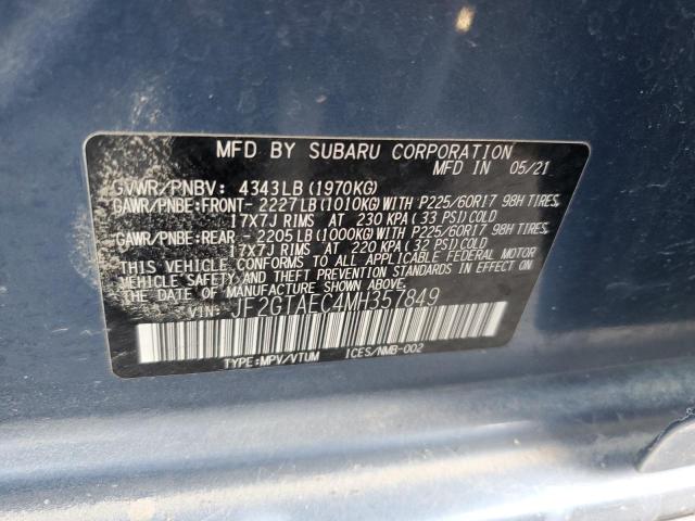 Photo 14 from auction – 2021 SUBARU CROSSTREK with VIN JF2GTAEC4MH357849