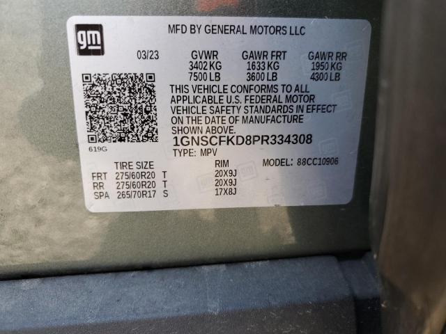 Photo 14 from auction – 2023 CHEVROLET SUBURBAN C with VIN 1GNSCFKD8PR334308