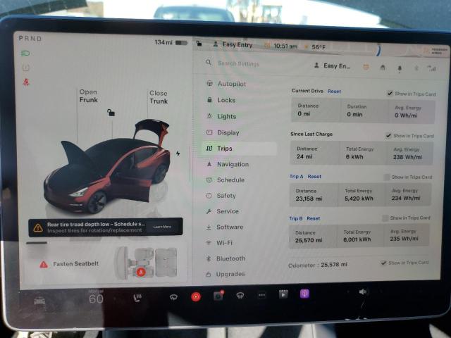 Photo 9 from auction – 2022 TESLA MODEL 3 with VIN 5YJ3E1EA6NF331079