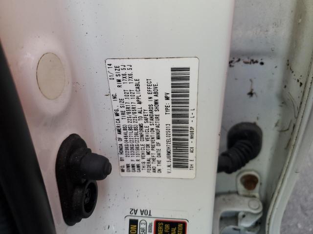 Photo 14 from auction – 2014 HONDA CR-V EXL with VIN 5J6RM3H72EL025013
