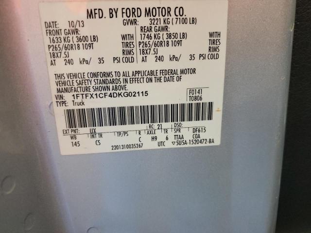 Photo 14 from auction – 2013 FORD F150 SUPER with VIN 1FTFX1CF4DKG02115