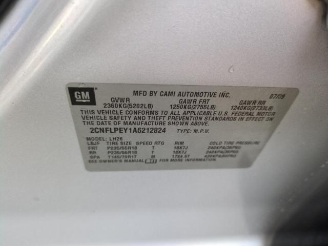 Photo 14 from auction – 2010 CHEVROLET EQUINOX LT with VIN 2CNFLPEY1A6212824