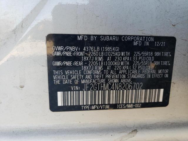 Photo 14 from auction – 2022 SUBARU CROSSTREK with VIN JF2GTHMC4N8206702