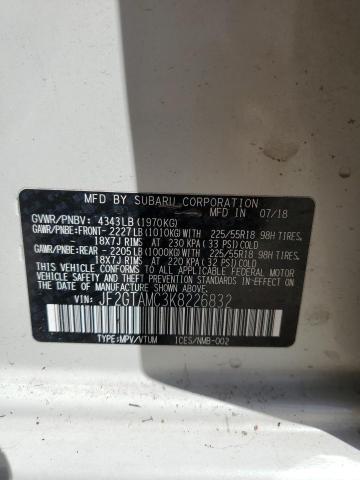Photo 14 from auction – 2019 SUBARU CROSSTREK with VIN JF2GTAMC3K8226832