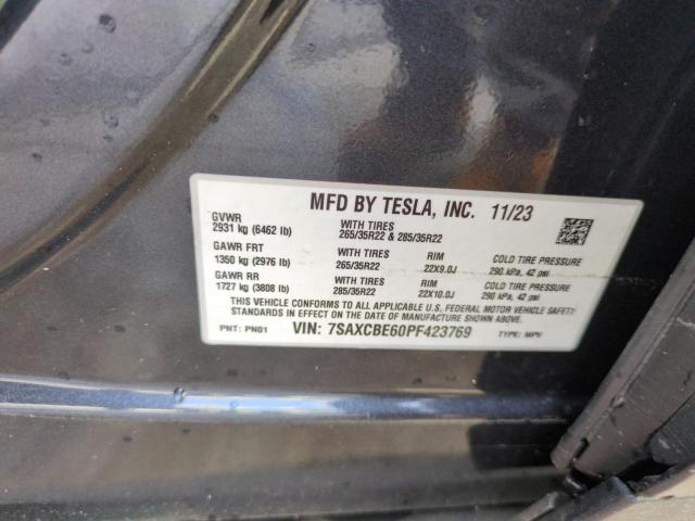 Photo 14 from auction – 2023 TESLA MODEL X with VIN 7SAXCBE60PF423769