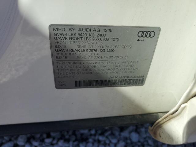 Photo 14 from auction – 2016 AUDI Q5 PREMIUM with VIN WA1C2AFP3GA094388
