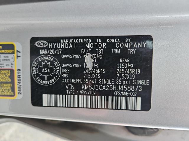 Photo 10 from auction – 2017 HYUNDAI TUCSON LIM with VIN KM8J3CA25HU458873