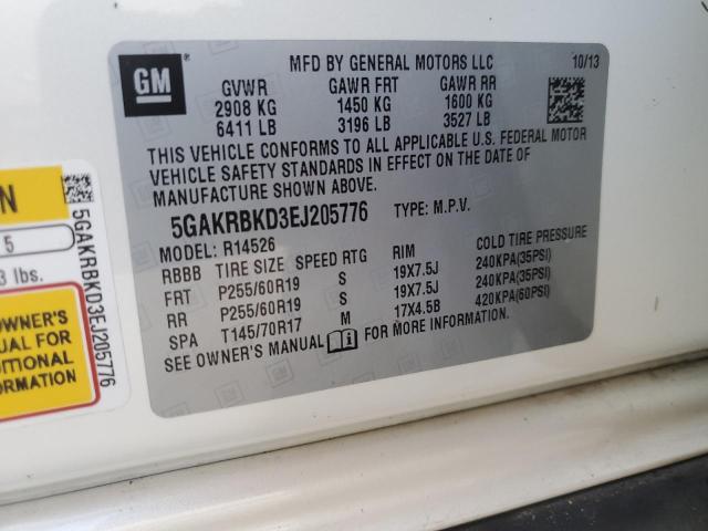 Photo 14 from auction – 2014 BUICK ENCLAVE with VIN 5GAKRBKD3EJ205776