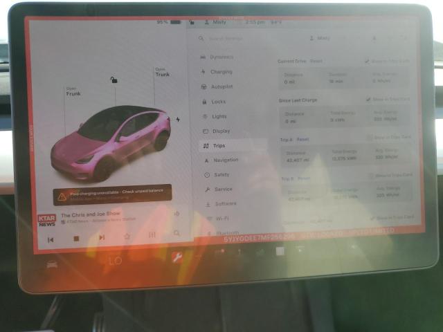 Photo 9 from auction – 2021 TESLA MODEL Y with VIN 5YJYGDEE7MF256296