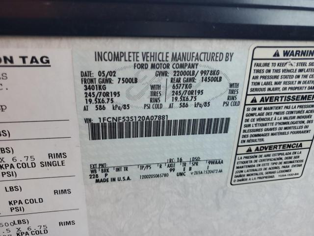 Photo 10 from auction – 2002 FORD BOUNDER with VIN 1FCNF53S120A07881