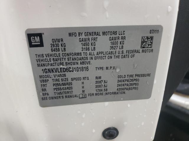 Photo 14 from auction – 2012 CHEVROLET TRAVERSE L with VIN 1GNKVLED6CJ101816