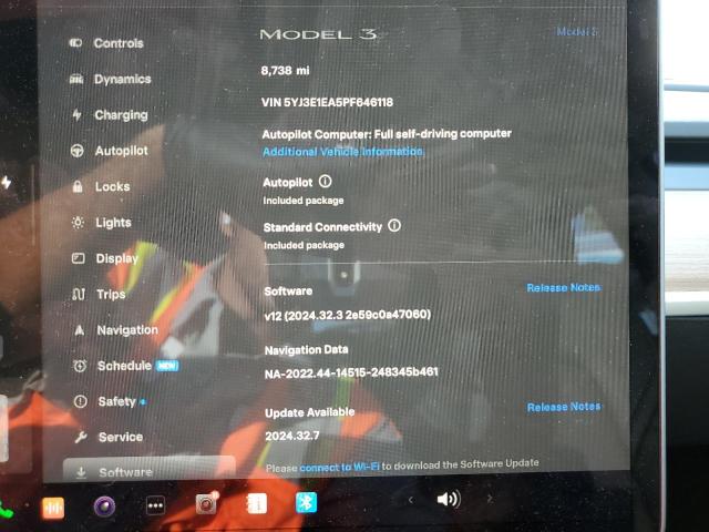 Photo 9 from auction – 2023 TESLA MODEL 3 with VIN 5YJ3E1EA5PF646118