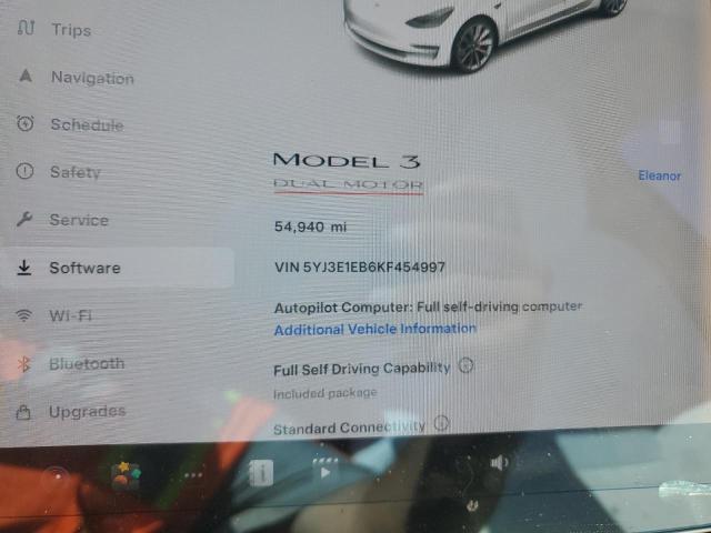 Photo 9 from auction – 2019 TESLA MODEL 3 with VIN 5YJ3E1EB6KF454997
