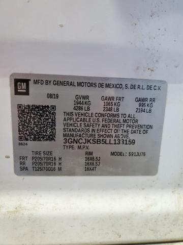 Photo 14 from auction – 2020 CHEVROLET TRAX LS with VIN 3GNCJKSB5LL133159