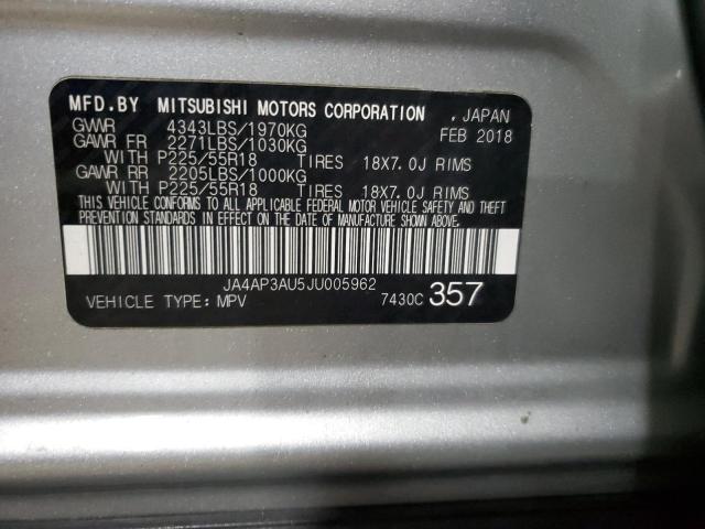 Photo 14 from auction – 2018 MITSUBISHI OUTLANDER with VIN JA4AP3AU5JU005962
