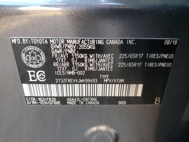 Photo 14 from auction – 2018 TOYOTA RAV4 LE with VIN 2T3ZFREV4JW499493