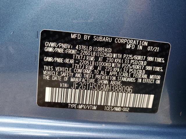 Photo 14 from auction – 2021 SUBARU CROSSTREK with VIN JF2GTHSC8MH388096
