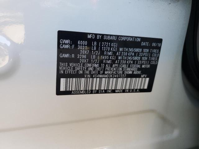 Photo 14 from auction – 2019 SUBARU ASCENT LIM with VIN 4S4WMAMD3K3407227