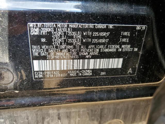 Photo 14 from auction – 2019 TOYOTA RAV4 XLE with VIN 2T3P1RFV7KC018935