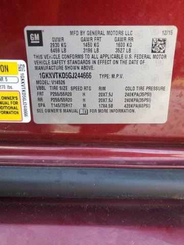 Photo 14 from auction – 2016 GMC ACADIA DEN with VIN 1GKKVTKD5GJ244666