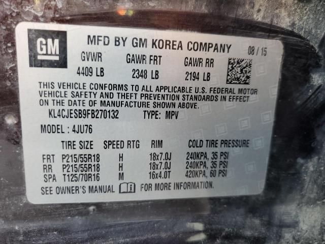 Photo 14 from auction – 2015 BUICK ENCORE with VIN KL4CJESB9FB270132