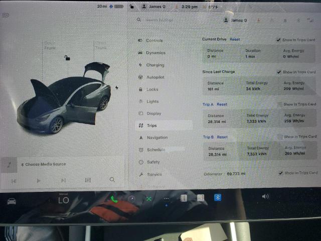 Photo 9 from auction – 2018 TESLA MODEL 3 with VIN 5YJ3E1EA5JF006854