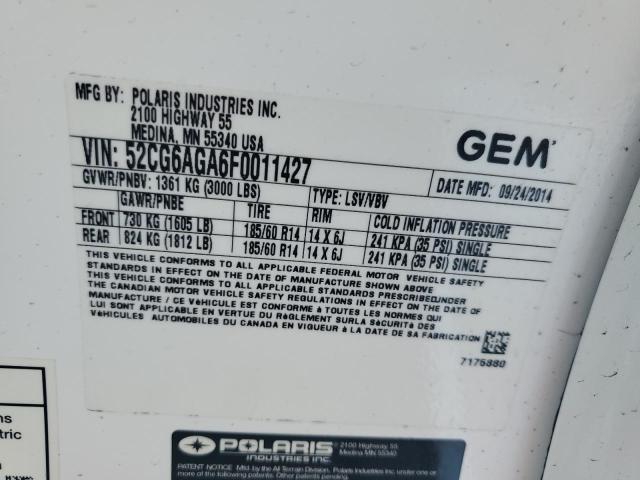 Photo 10 from auction – 2015 GLOBAL ELECTRIC MOTORS E6 with VIN 52CG6AGA6F0011427