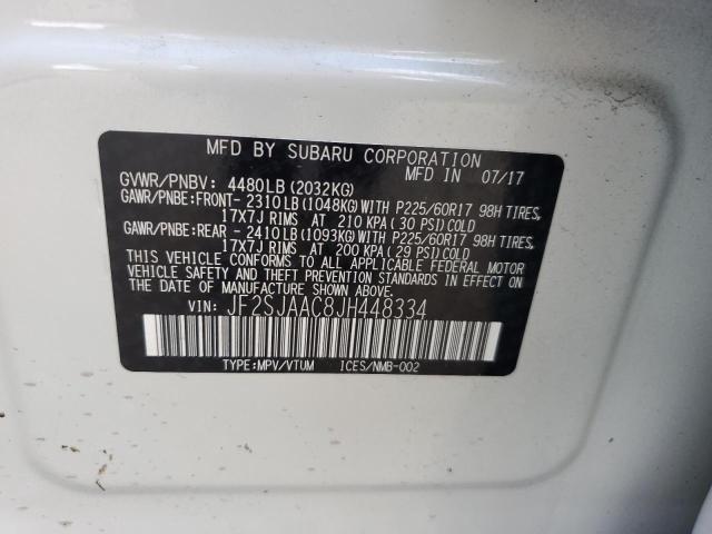 Photo 14 from auction – 2018 SUBARU FORESTER 2 with VIN JF2SJAAC8JH448334