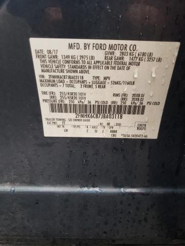 Photo 14 from auction – 2018 FORD FLEX SEL with VIN 2FMHK6C87JBA03118