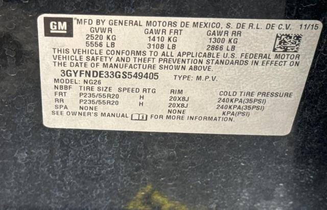 Photo 10 from auction – 2016 CADILLAC SRX PREMIU with VIN 3GYFNDE33GS549405