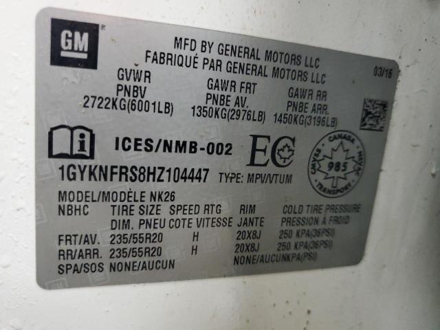 Photo 14 from auction – 2017 CADILLAC XT5 PLATIN with VIN 1GYKNFRS8HZ104447