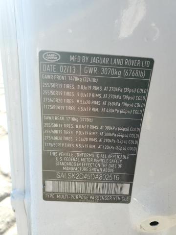 Photo 14 from auction – 2013 LAND ROVER RANGE ROVE with VIN SALSK2D45DA802516