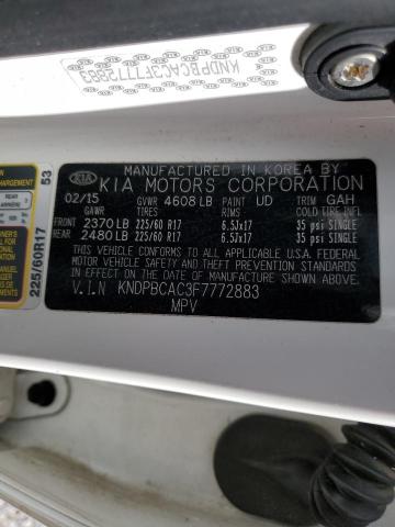 Photo 14 from auction – 2015 KIA SPORTAGE L with VIN KNDPBCAC3F7772883